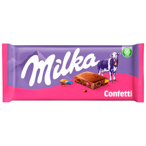 Milka Confetti Chocolate Bar